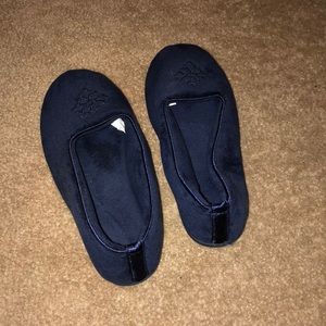 navy slippers